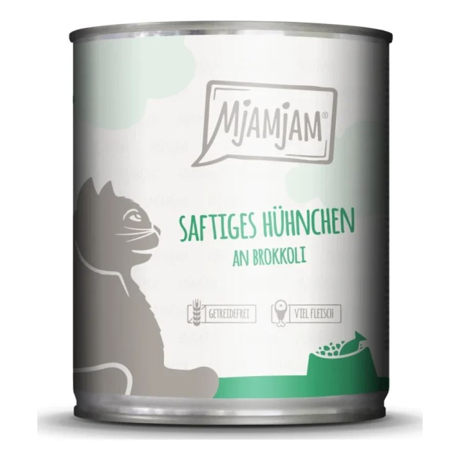 MjAMjAM nourriture humide chat adulte 6x800 g Poulet et brocoli