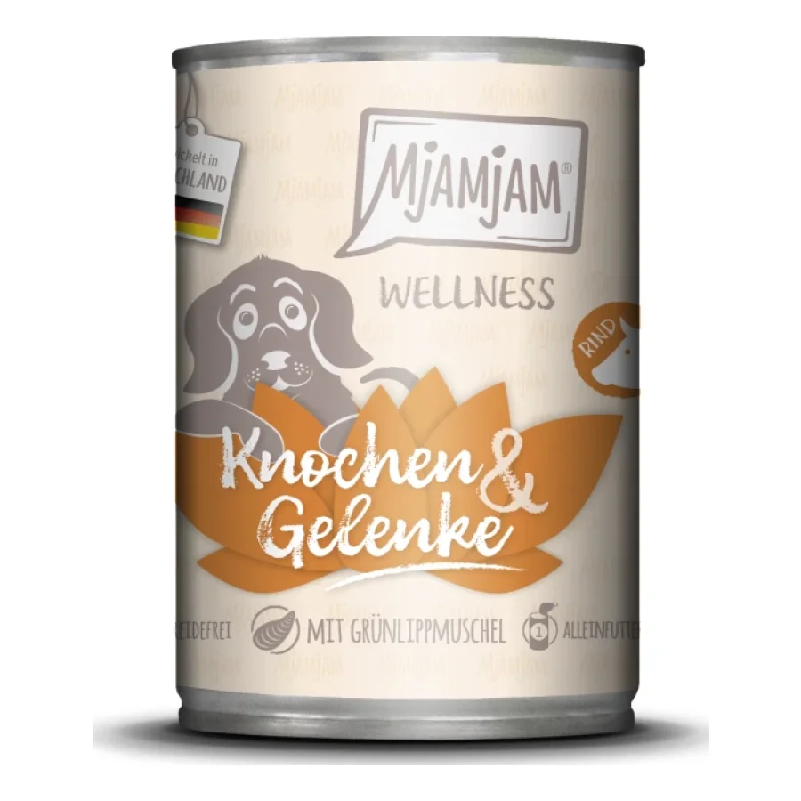 MjAMjAM nourriture humide chien Adult os et articulations bœuf 6 x 400 g