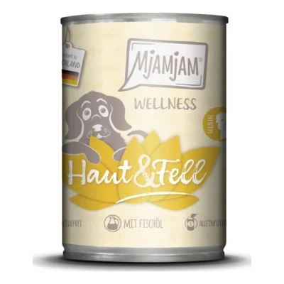 MjAMjAM nourriture humide chien Adult Wellness, peau et pelage Poulet 6 x 400 g