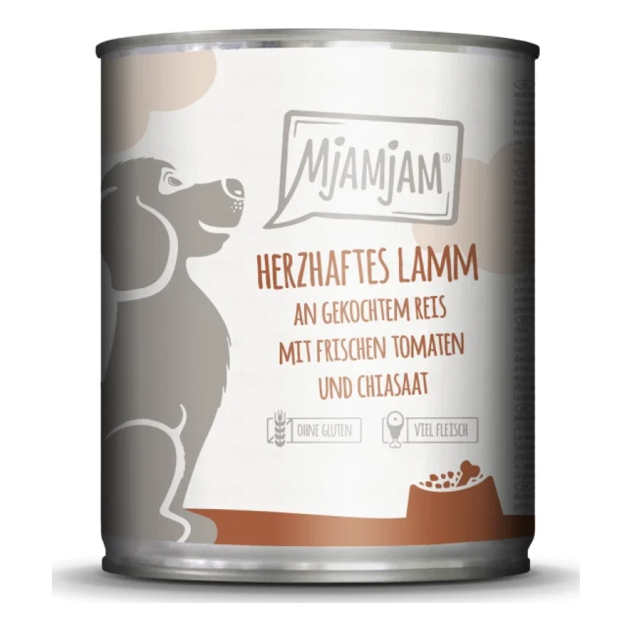 MjAMjAM Nourriture humide chien adulte agneau savoureux 6x800 g