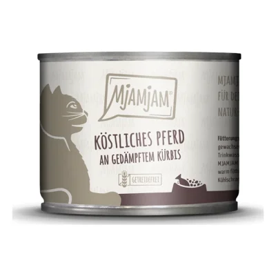 MjAMjAM nourriture humide pour chat adulte 6x200 g Cheval et potiron