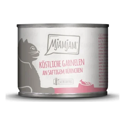 MjAMjAM nourriture humide pour chat adulte 6x200 g Crevettes et poulet