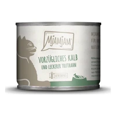 MjAMjAM nourriture humide pour chat adulte 6x200 g Veau & dinde