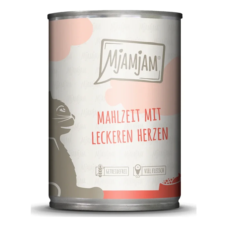 MjAMjAM nourriture humide pour chat adulte 6x400 g avec cœurs