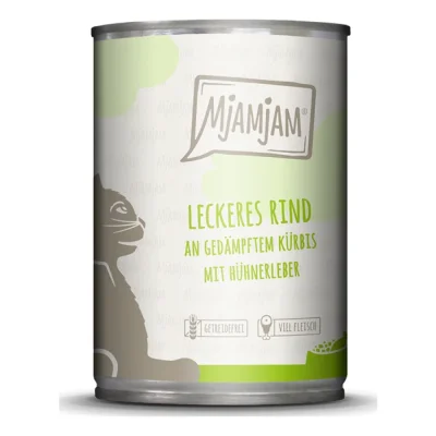 MjAMjAM nourriture humide pour chat adulte 6x400 g Bœuf, potiron