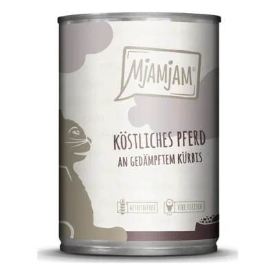 MjAMjAM nourriture humide pour chat adulte 6x400 g Cheval et potiron