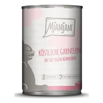 MjAMjAM nourriture humide pour chat adulte 6x400 g Crevettes et poulet