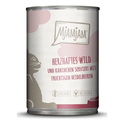 MjAMjAM nourriture humide pour chat adulte 6x400 g Gibier & lapin