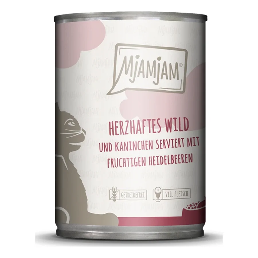 MjAMjAM nourriture humide pour chat adulte 6x400 g Gibier & lapin