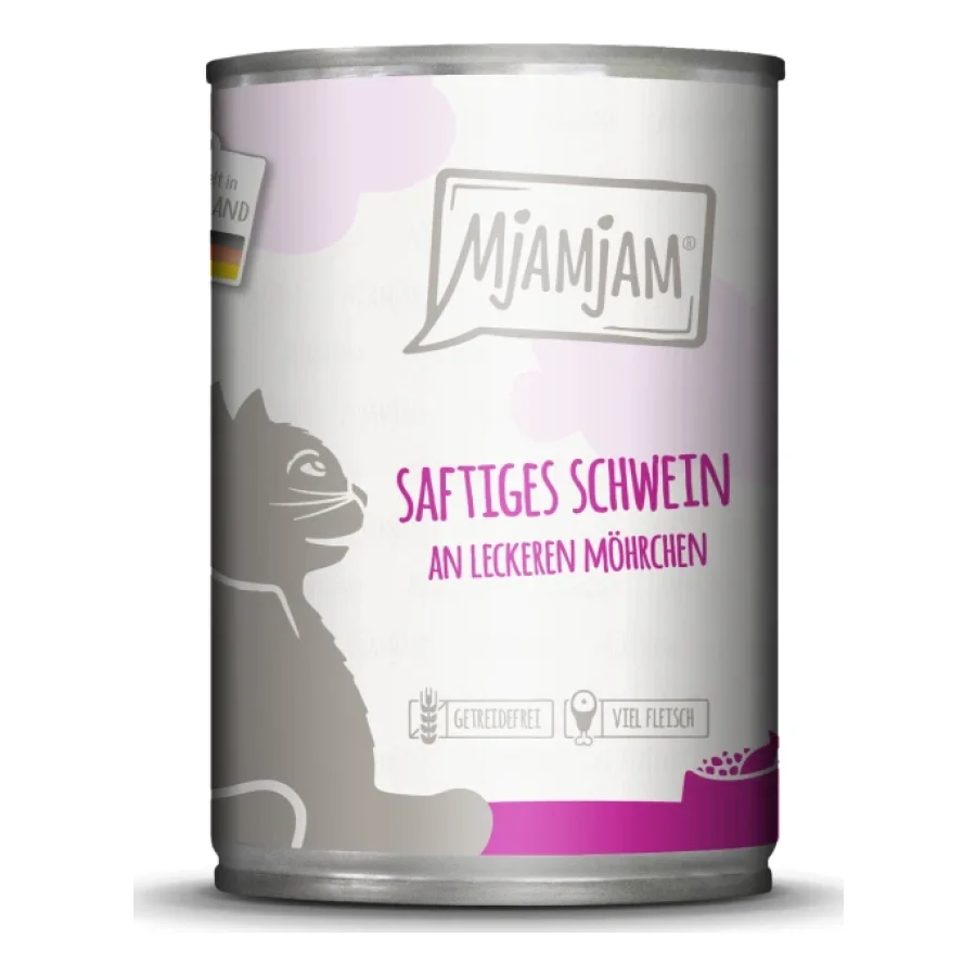 MjAMjAM nourriture humide pour chat adulte 6x400 g Porc et carotte