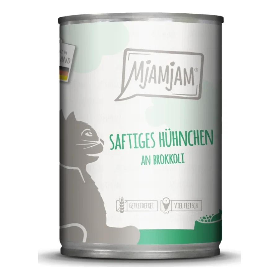 MjAMjAM nourriture humide pour chat adulte 6x400 g Poulet et brocoli