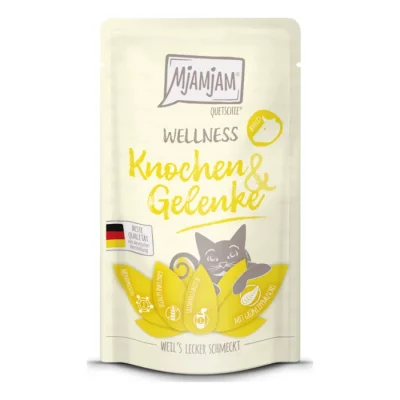 MjAMjAM nourriture humide pour chat adulte, bien-être os et articulations 12x125 g Bœuf