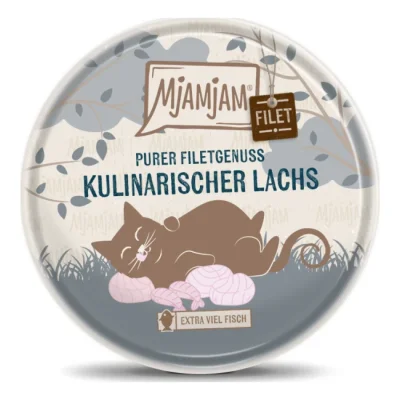 MjAMjAM nourriture humide pour chat adulte, pur plaisir de filet 16x80 g Saumon