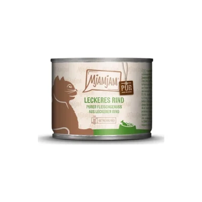 MjAMjAM nourriture humide pour chat adulte, pur plaisir de viande 6x200 g Bœuf
