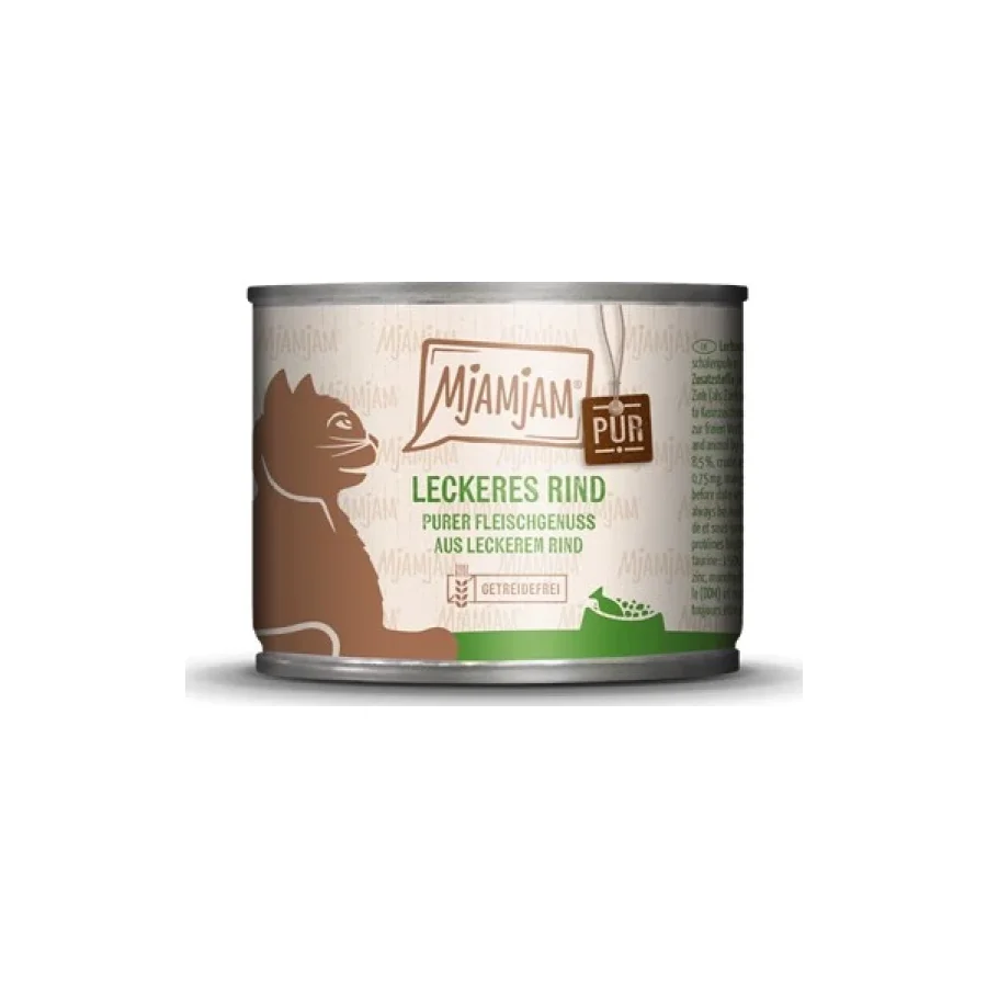 MjAMjAM nourriture humide pour chat adulte, pur plaisir de viande 6x200 g Bœuf
