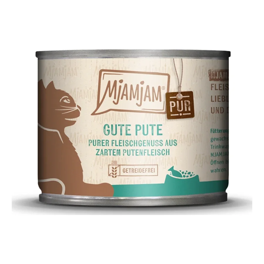 MjAMjAM nourriture humide pour chat adulte, pur plaisir de viande 6x200 g Dinde