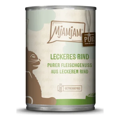 MjAMjAM nourriture humide pour chat adulte, pur plaisir de viande 6x400 g Bœuf