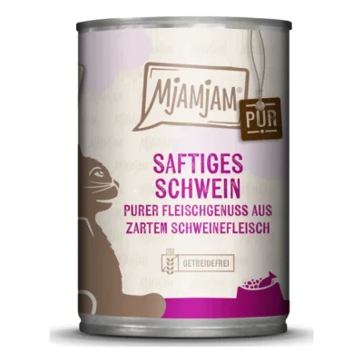 MjAMjAM nourriture humide pour chat adulte, pur plaisir de viande 6x400 g Porc