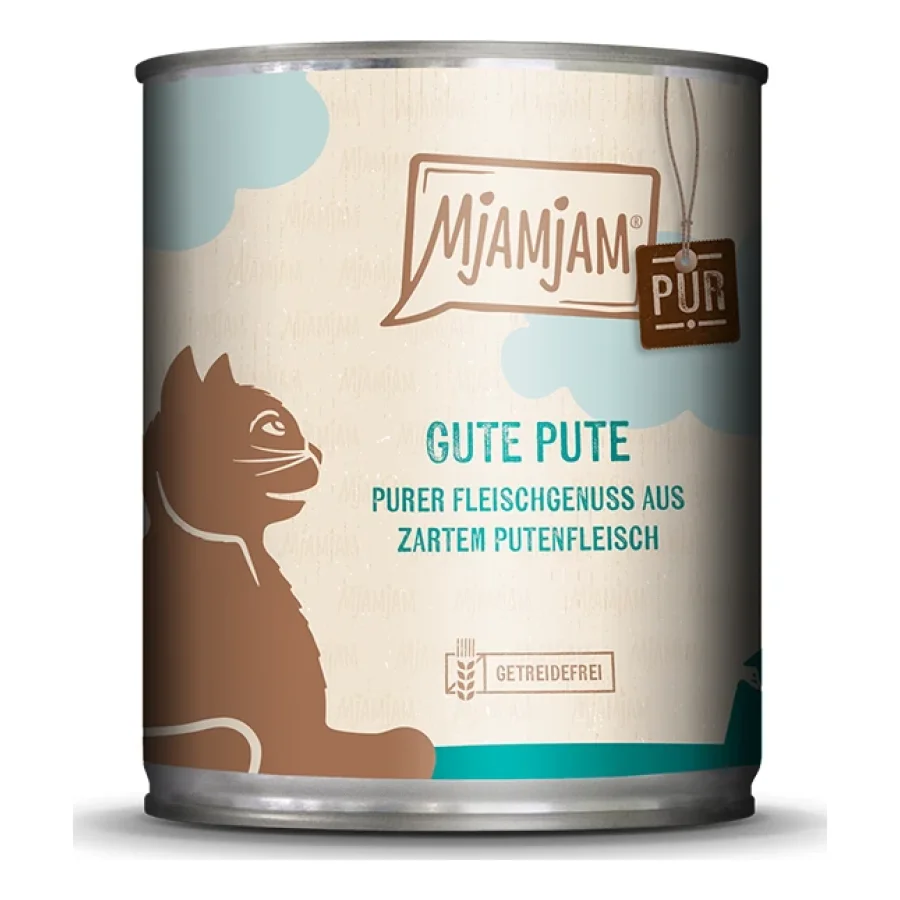 MjAMjAM nourriture humide pour chat adulte, pur plaisir de viande 6x800 g Dinde