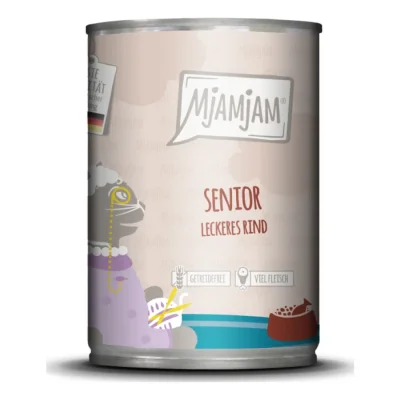MjAMjAM nourriture humide pour chat senior 6x400 g Bœuf