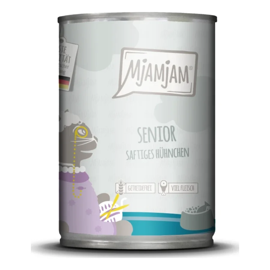 MjAMjAM nourriture humide pour chat senior 6x400 g Poulet