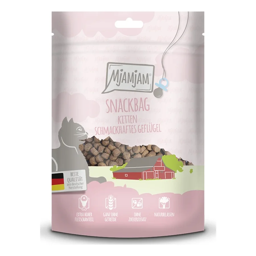 MjAMjAM Snackbag Kitten – Volaille 8x125 g