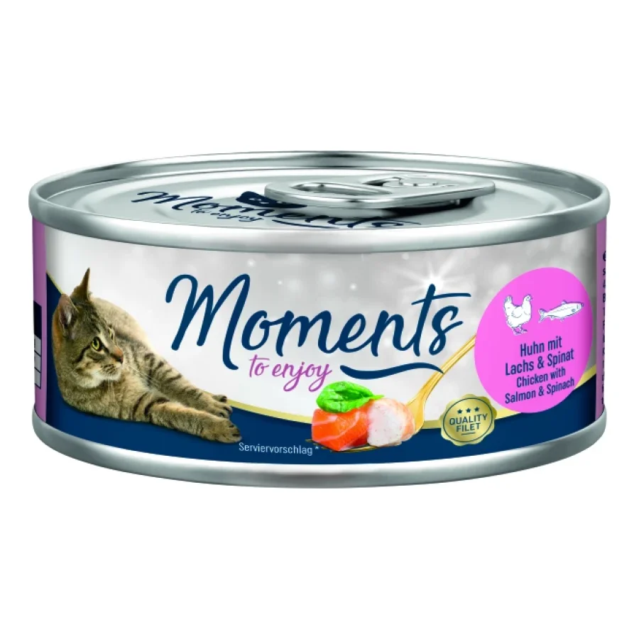 MOMENTS Adult Poulet avec saumon et épinards 24x70 g