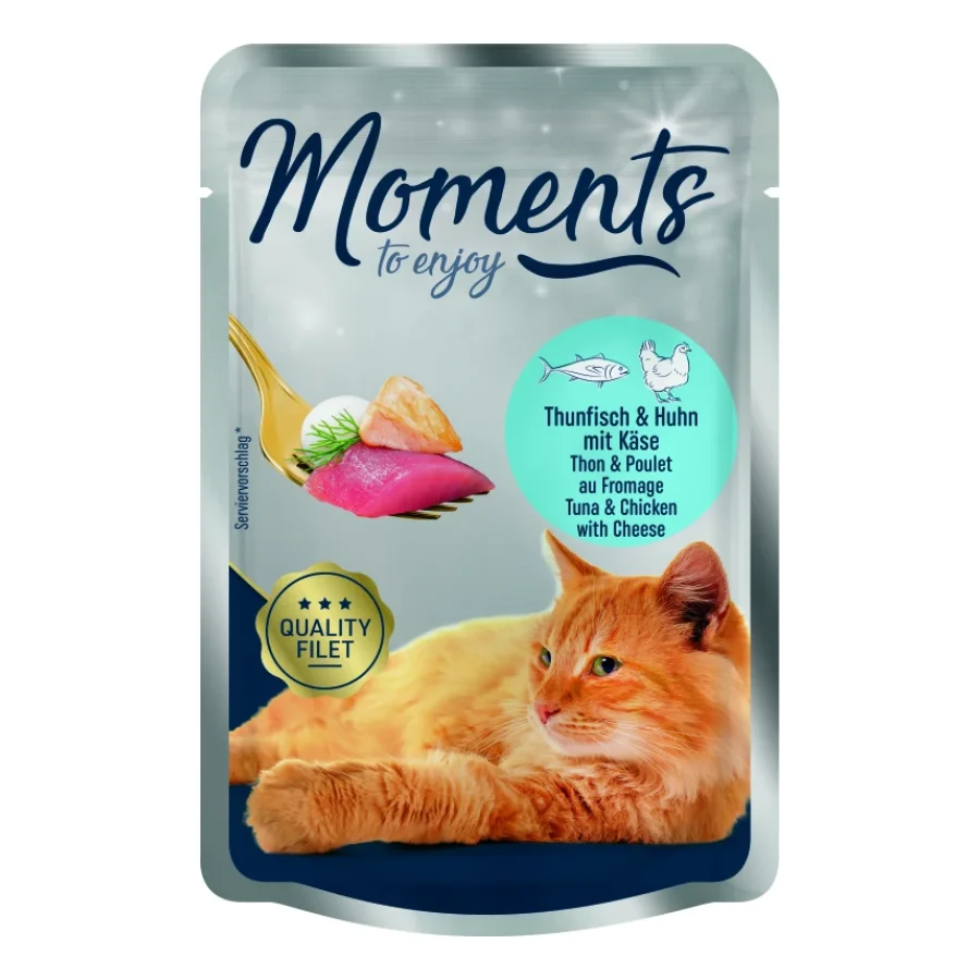 MOMENTS Adult Thon & poulet au fromage 12x70 g