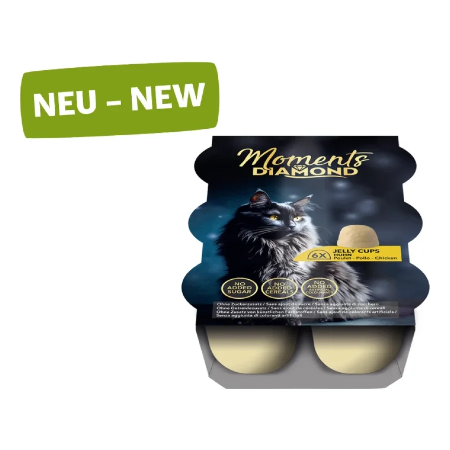 MOMENTS Diamond Snack Jelly Cups pour chat Poulet 36x22 g