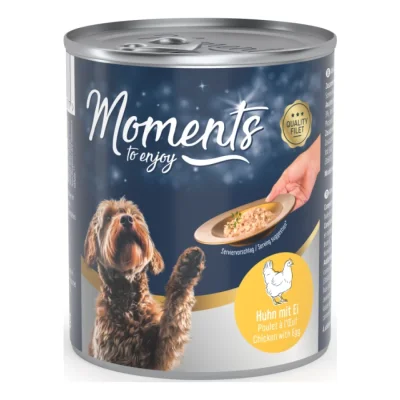 MOMENTS nourriture humide chien adulte Poulet à l'œuf 6x220 g