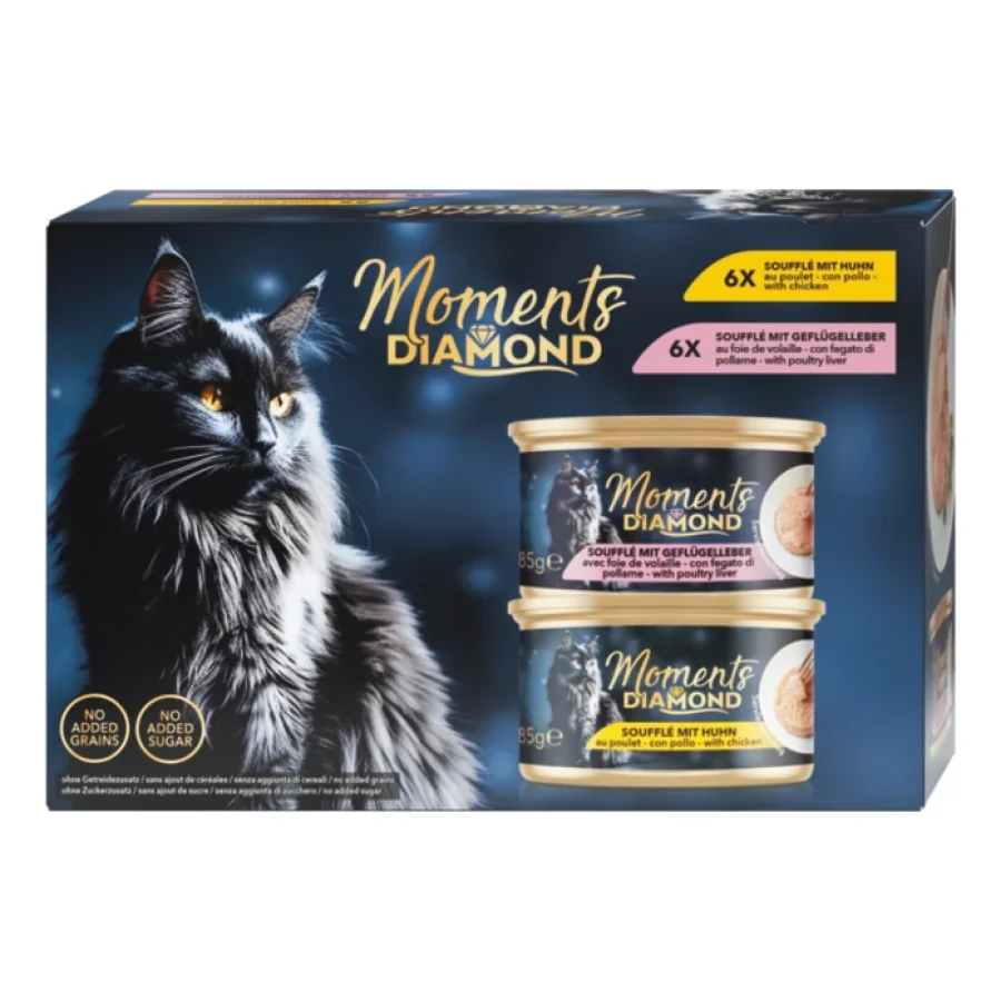 MOMENTS Nourriture humide Diamond chat Adult Soufflé MultiPack12 x 85 g