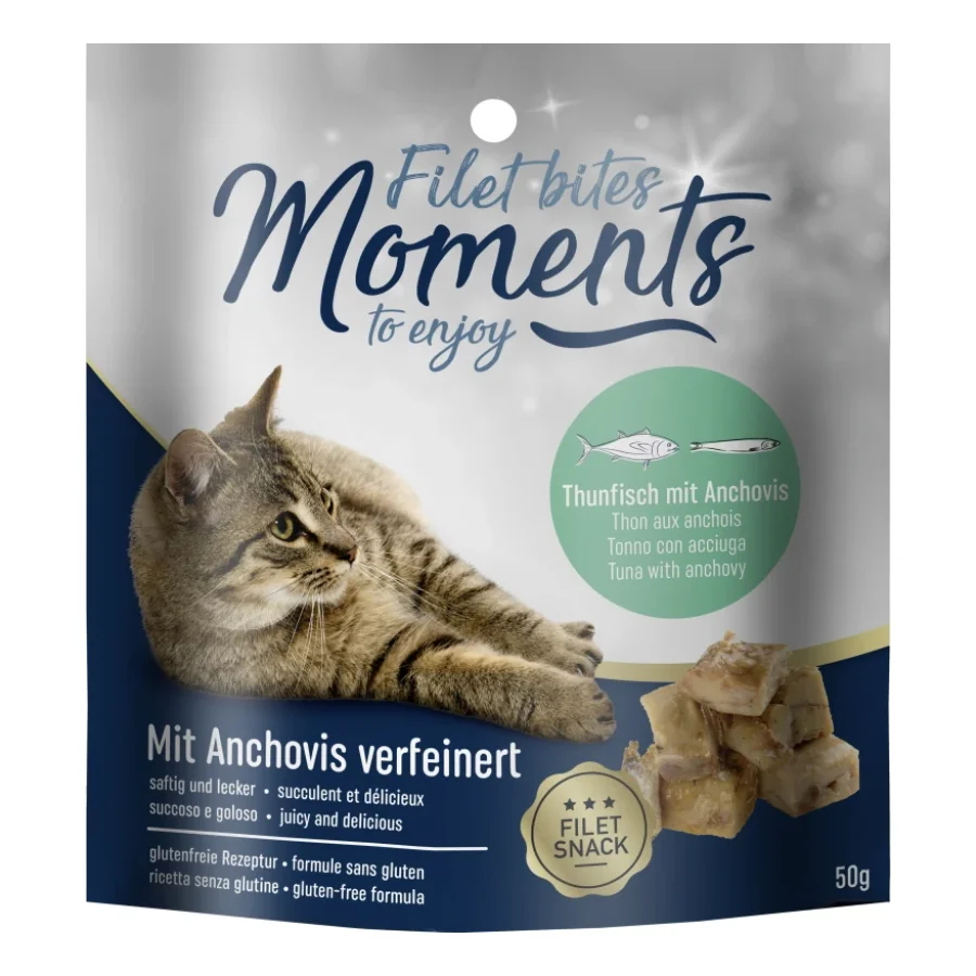 MOMENTS Snack Chat Filet Bouchées Thon et blanchailles 12x50 g