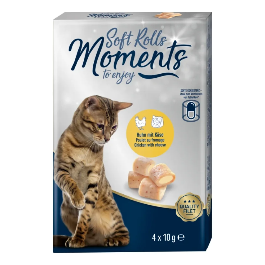 MOMENTS Soft Rolls 6 x 4 x 10 g Poulet et fromage