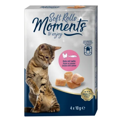 MOMENTS Soft Rolls 6 x 4 x 10 g Saumon et poulet