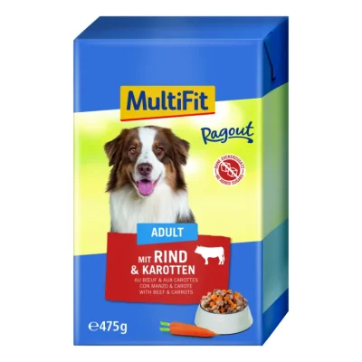 MultiFit Adult en ragoût 12 x 475 g au bœuf et aux carottes