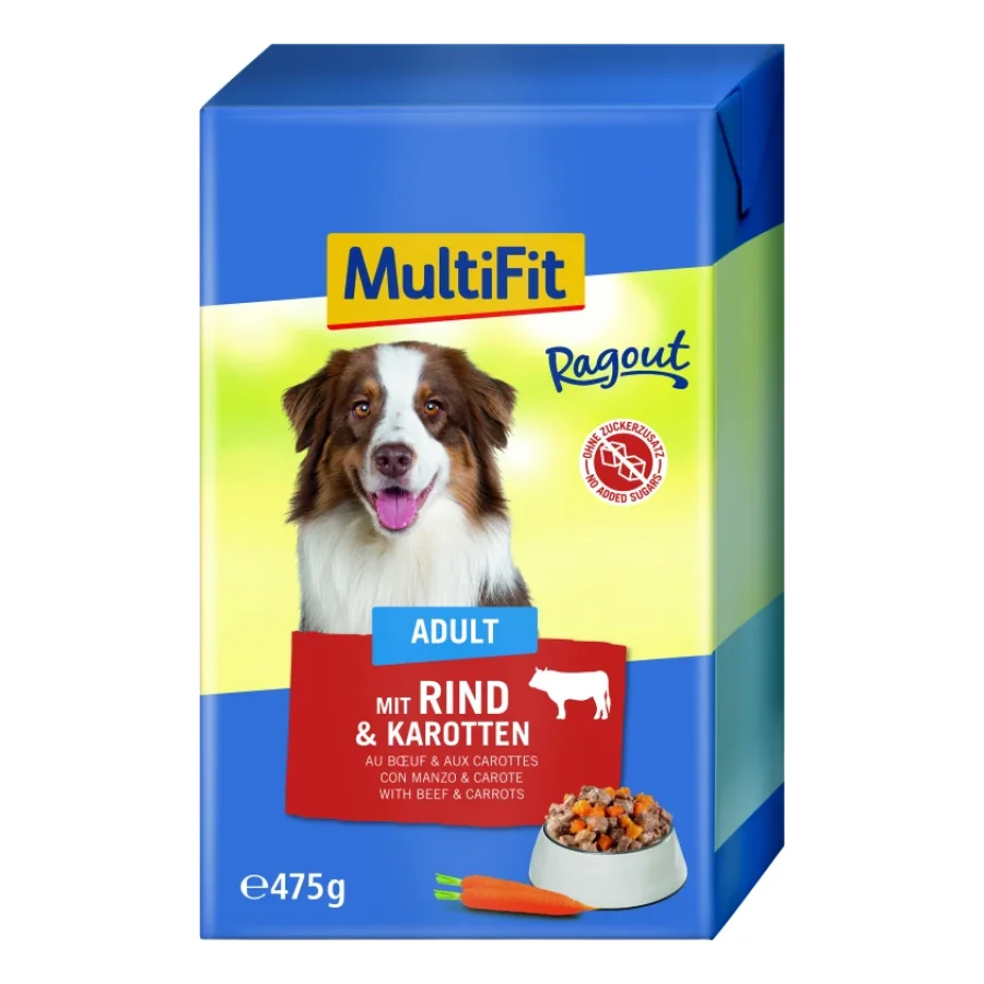 MultiFit Adult en ragoût 12 x 475 g au bœuf et aux carottes