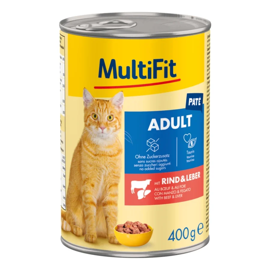 MultiFit Adult Paté Bœuf et foie 12x400 g