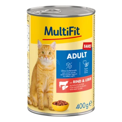 MultiFit Adult Sauce Bœuf et foie 24x400 g