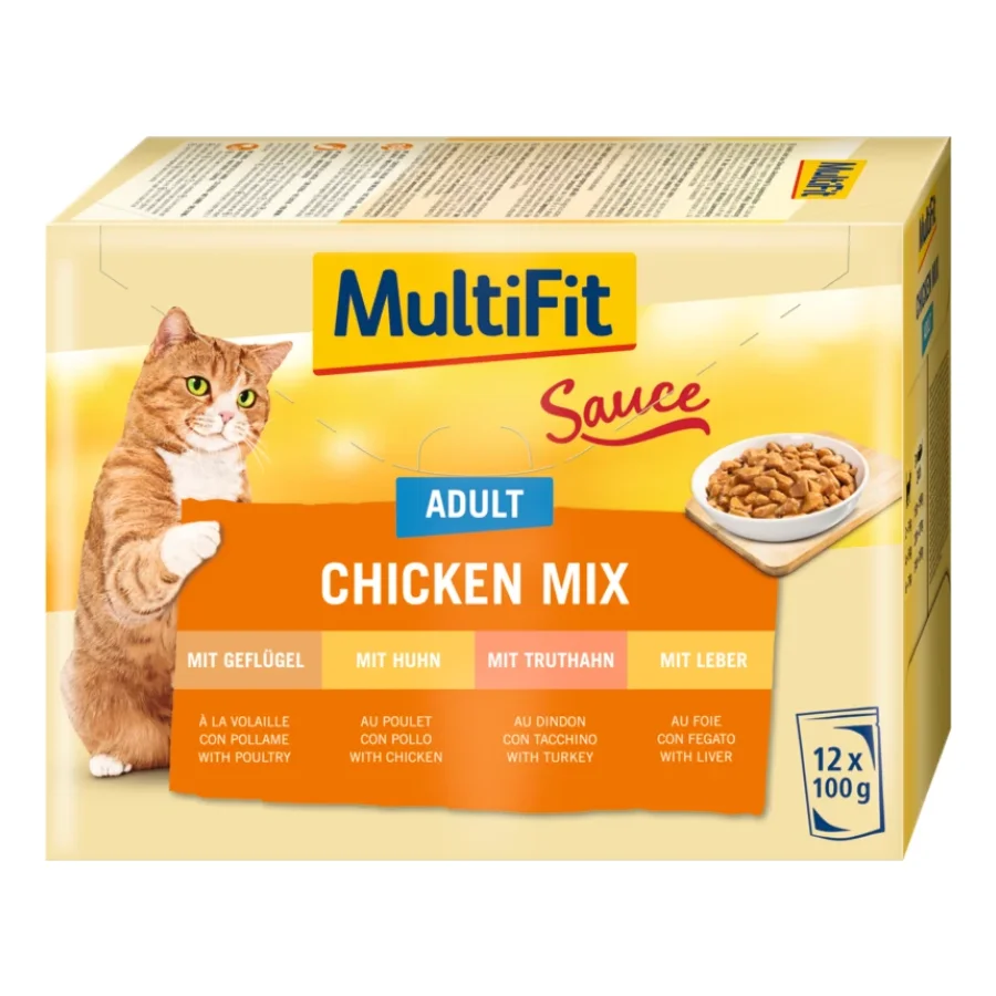 MultiFit Adult Sauce Chicken Mix Multipack 12x100 g