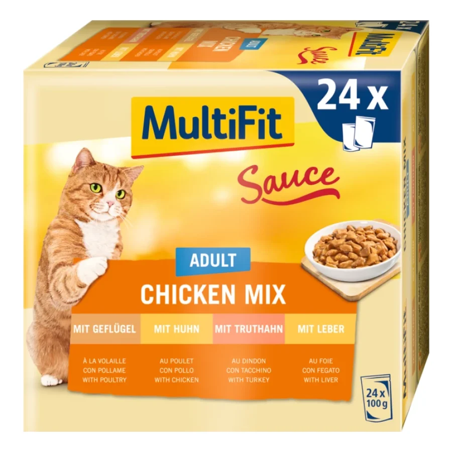MultiFit Adult Sauce Chicken Mix Multipack 24x100 g