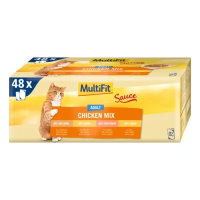 MultiFit Adult Sauce Chicken Mix Multipack 48x100 g