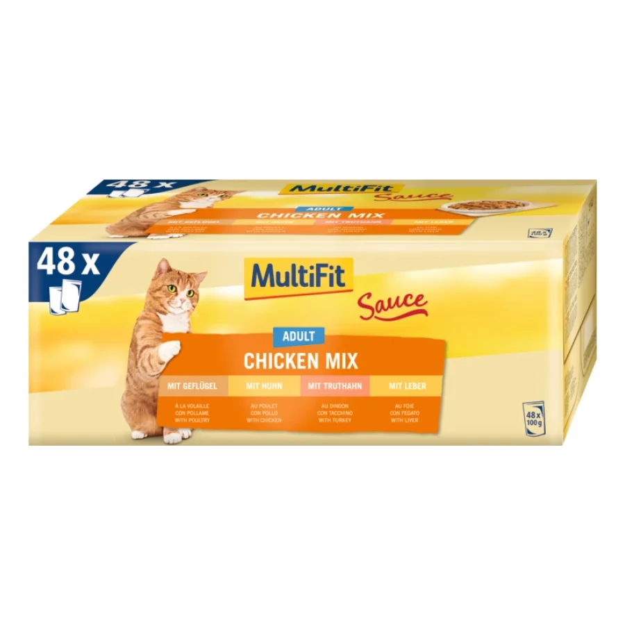 MultiFit Adult Sauce Chicken Mix Multipack 48x100 g