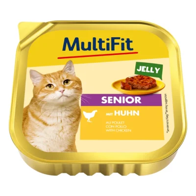 MultiFit Barquette senior jelly Poulet 16x100 g