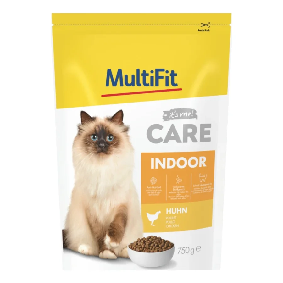 MultiFit Care Croquettes pour chat, Adulte, Intérieur, Poulet 750 g