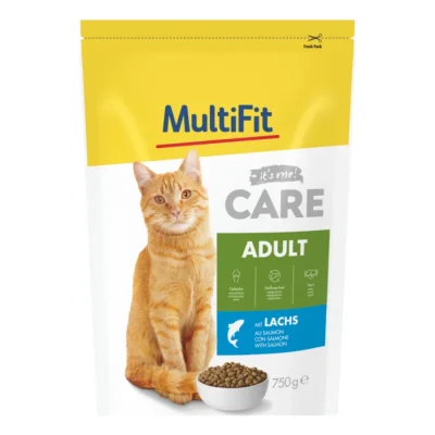MultiFit Care Croquettes pour Chat, Adulte, Saumon 750 g