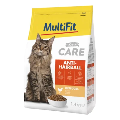 MultiFit Care nourriture sèche pour chat, Adulte, Anti-boules de poils, Poulet 1,4 kg