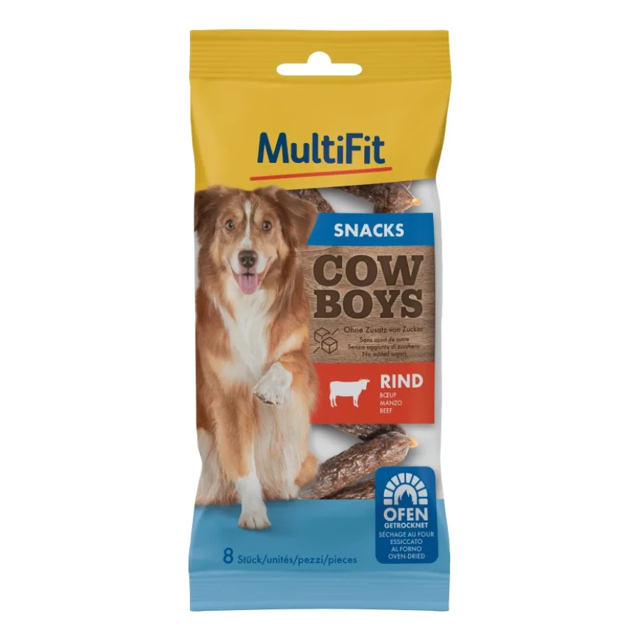 MultiFit Chaînes de saucisses Cowboys 4 x 60 g Bœuf