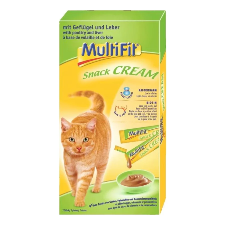 MultiFit Crème snack 11x7x15g Volaille, foie et biotine