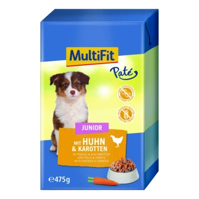 MultiFit en Pate Junior au Poulet & aux Carottes 12 x 475 g