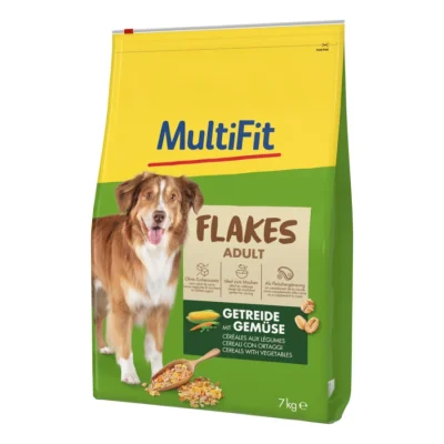 MultiFit Flocons pour chien adulte Flakes céréales avec légumes 1,5kg 7 kg